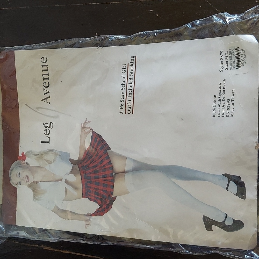 Leg Avenue Red and Blue Mini Skater Skirt